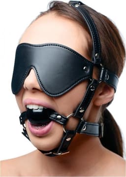 Kunstleren Masker Met Ball Gag — thumbnail 1