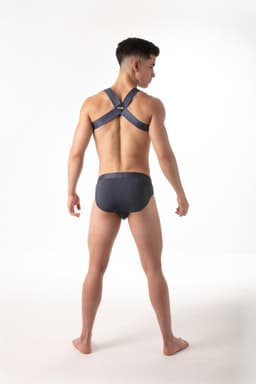 LEADER Essentials Multipack 1x Brief + 1x Harness Navy - MAAT L - Erotisch Heren Ondergoed - Slip voor Man - Sexy mannen Slip — thumbnail 5