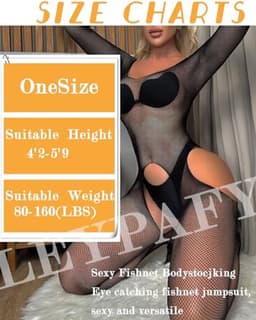 ModernStore Dames Visnet Bodystocking Sexy Catsuit Zwart Holle Lingerie Panty Zachte Nachtkleding Grote Maten Rave-outfit — thumbnail 5