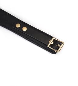 Liebe Seele - Demon's Kiss - Curved Collar Met Leash - Luxe En exclusief ontwerp - Zwart/Goud — thumbnail 3