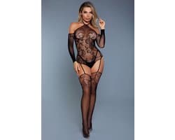 Be Wicked - Craving For You - Bodystocking - Zwart - One Size