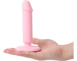 Banoch | Dildo recht met eikel | glad siliconen met zuignap | roze