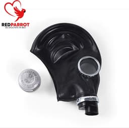 Gasmasker inclusief filter - BDSM - Bondage - Erotisch masker - Elastisch - Rubber - Sex - Rollenspel - Onderwerping — thumbnail 5
