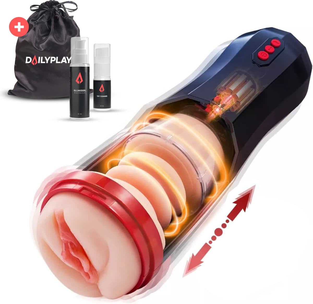 DailyPlay Automatische Masturbator voor Man – Electrisch - Pocket Pussy - Blowjob Simulator - Kunst Vagina – Sex Toys Mannen – Nep Kut — afbeelding 1