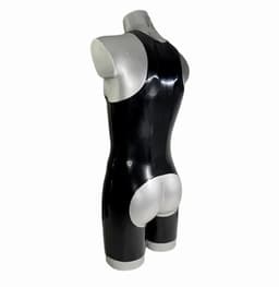 Latex rubberen bodysuit - Open kruis en billen functie - Rits - 100% Latex - Jumpsuit — thumbnail 4