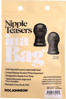 Doc Johnson - In A Bag 5001-09-BG - Nipple Teasers - Smoke Black — thumbnail 3