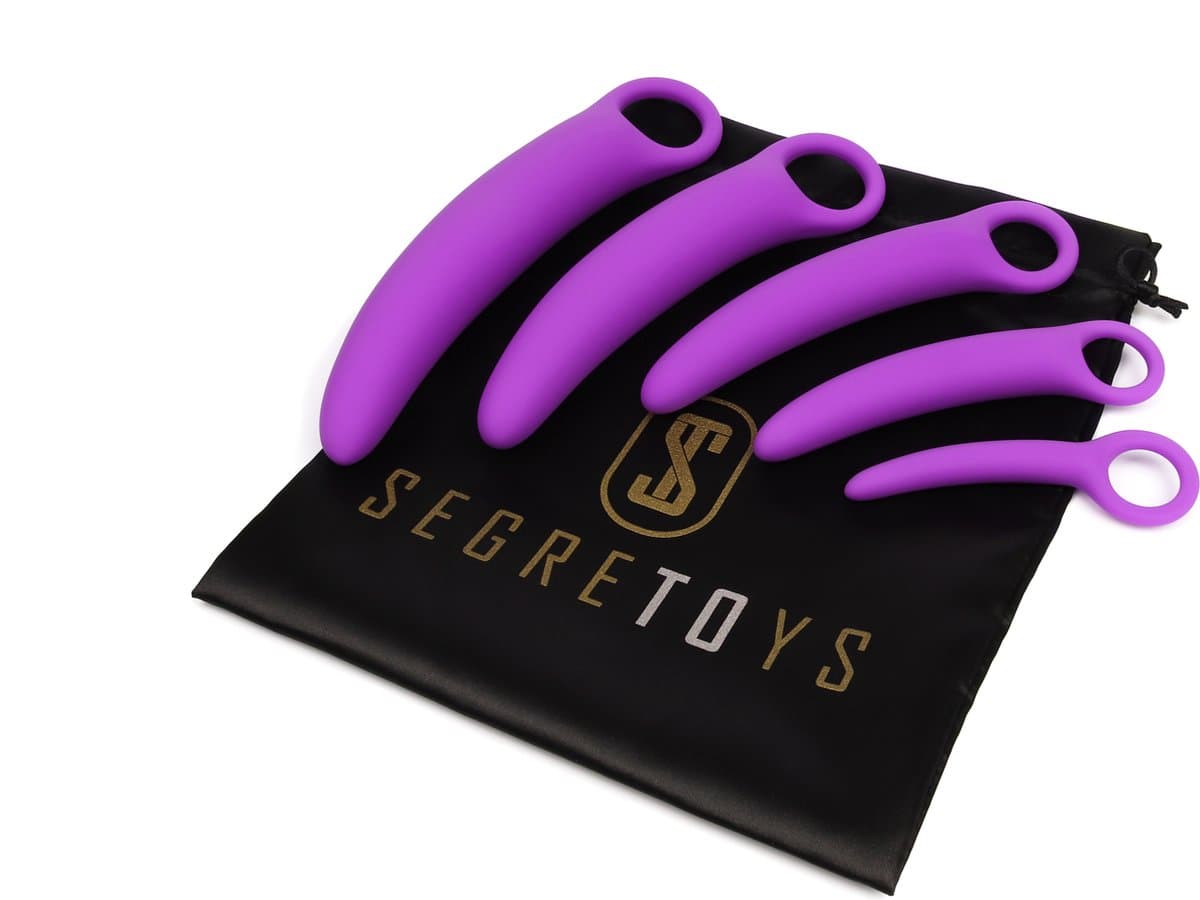 Segretoys - Siliconen Dilator Set voor Vaginisme - Zachte Dildo Set - Ondersteuning bij Vaginisme, Vulvitis of Bekkenproblemen - Vaginale Training - Seksspeeltjes voor Vrouwen - Set van 5 - Paars — afbeelding 1