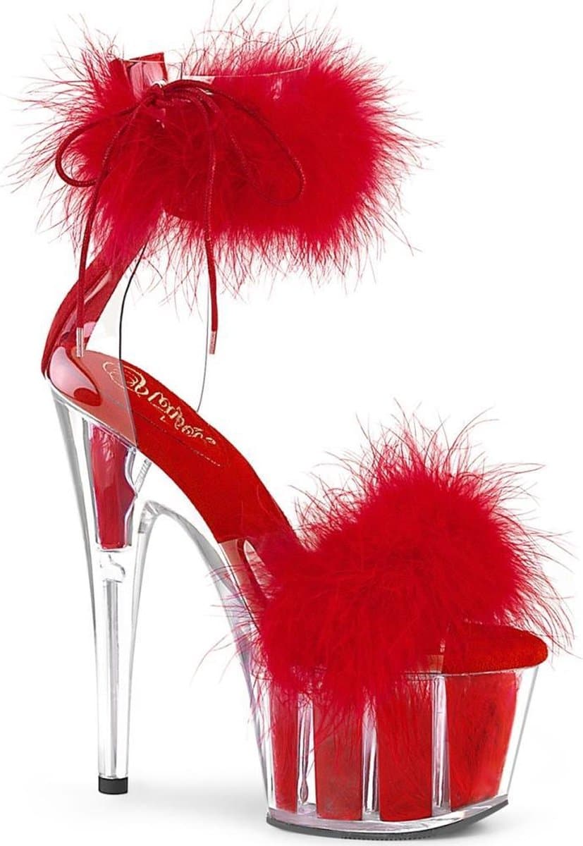 Pleaser - ADORE-724F Sandaal met enkelband, Paaldans schoenen - Paaldans schoenen - 36 Shoes - Rood — afbeelding 1