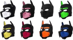Honden Masker - Zwart & Wit - Puppy Play - BDSM Roleplay & Cosplay - Unisex - Sex Speeltjes Toys - Erotiek - Bondage Masker - OneSize — thumbnail 3