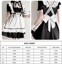 Dailygoods- Dienstmeisjeskostuum Klassiek Design - Anime Kostuum — thumbnail 3