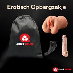 Quick Relief Opbergzakje - Opbergzak voor Vibrator, Dildo of Masturbator + Gratis 150ml Glijmiddel Waterbasis - Erotisch Opbergzakje - Mannen & Vrouwen — thumbnail 2