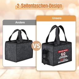 Verjaardagscadeau: Flessentas Grijs met Handtashouder voor Mannen - 60ste Verjaardagsgeschenk — thumbnail 3