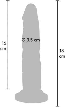 Realistische dildo 7" (17.8 cm) beige — thumbnail 2