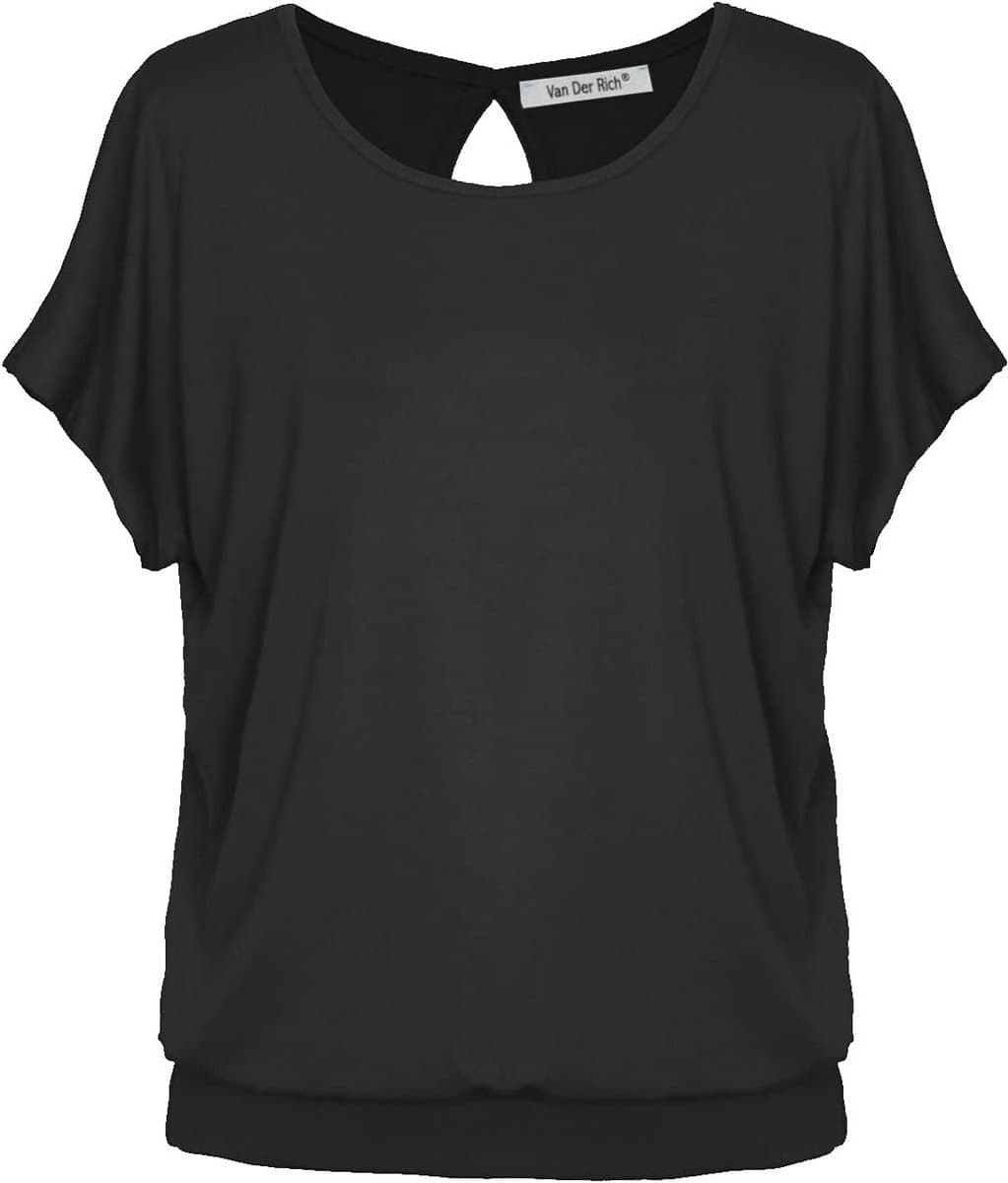 T-shirt met open rug voor dames - Made in Italy — afbeelding 1