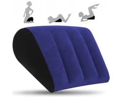 Killogood Opblaasbare waaipillow blauw – draagbaar kussen 45x36x16 cm