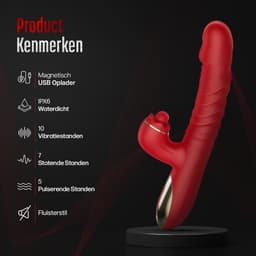 HappySexy Vibrators Voor Vrouwen – Clitoris Dildo Rabbit Vibrator Luchtdruk Zuiger – Realistisch Likkende Tong Met Meerderde Standen Voor Koppels & Solo en Vibraties – A C G Spot Tarzan Sex Toys Stimulator 3 in 1 — thumbnail 2