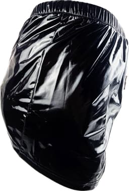 BamBella ® - Boxer short Maat S/M Datex Zwart (Latex en stof SM kleding BDSM met rits erotische heren kleding ondergoed lingerie onderbroek zwart — thumbnail 4