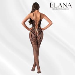Elana - Alina - Bodystocking Erotische Lingerie met Open Kruis - Catsuit - S t/m XL - Sexy Dames Lingerie - Bodysuit — thumbnail 5
