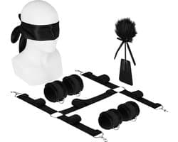 EIS, "Passionate bed bondage set, 7 delig", incl. veer kietelaar & masker