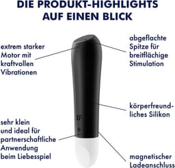 Satisfyer, minivibrator, 'Ultra Power Bullet 2', 10,5 cm, waterdicht, oplaadbaar, medische siliconen — thumbnail 4