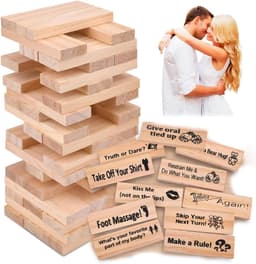Lust Tower spelletjes voor volwassenen - ondeugende 48 stuks stapelblokken voor koppels — thumbnail 1