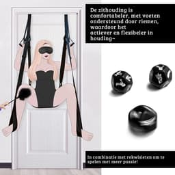 Sex Schommel - Sex Swing Extra Stevig – Seksschommel – Seksspeeltjes voor Koppel – Seks Schommel BDSM – Erotiek Toys - Sex Sling – Love Swing – Discreet Verpakt - Zwart — thumbnail 2