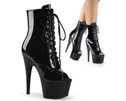 Pleaser - Adore-1021 Plateau Laarzen, Paaldans schoenen - 36 Shoes - Zwart