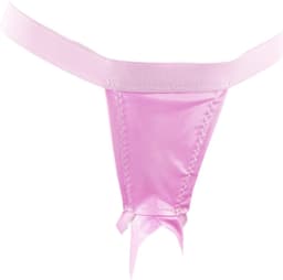 BamBella® Slip Datex (Latex & Stof ) open kruis kant voor mannen - L/XL - strap cock ring doorzichtig Erotische Sexy Lingerie Heren - Zwart mannen ondergoed slip — thumbnail 4