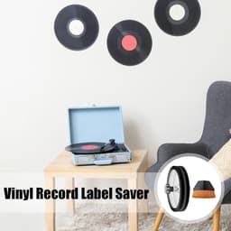 Platenreinigingsset - LP-labelbeschermer - Platen Onderhouden - Waterdichte Labelbescherming - 116 cm - Zwart — thumbnail 4