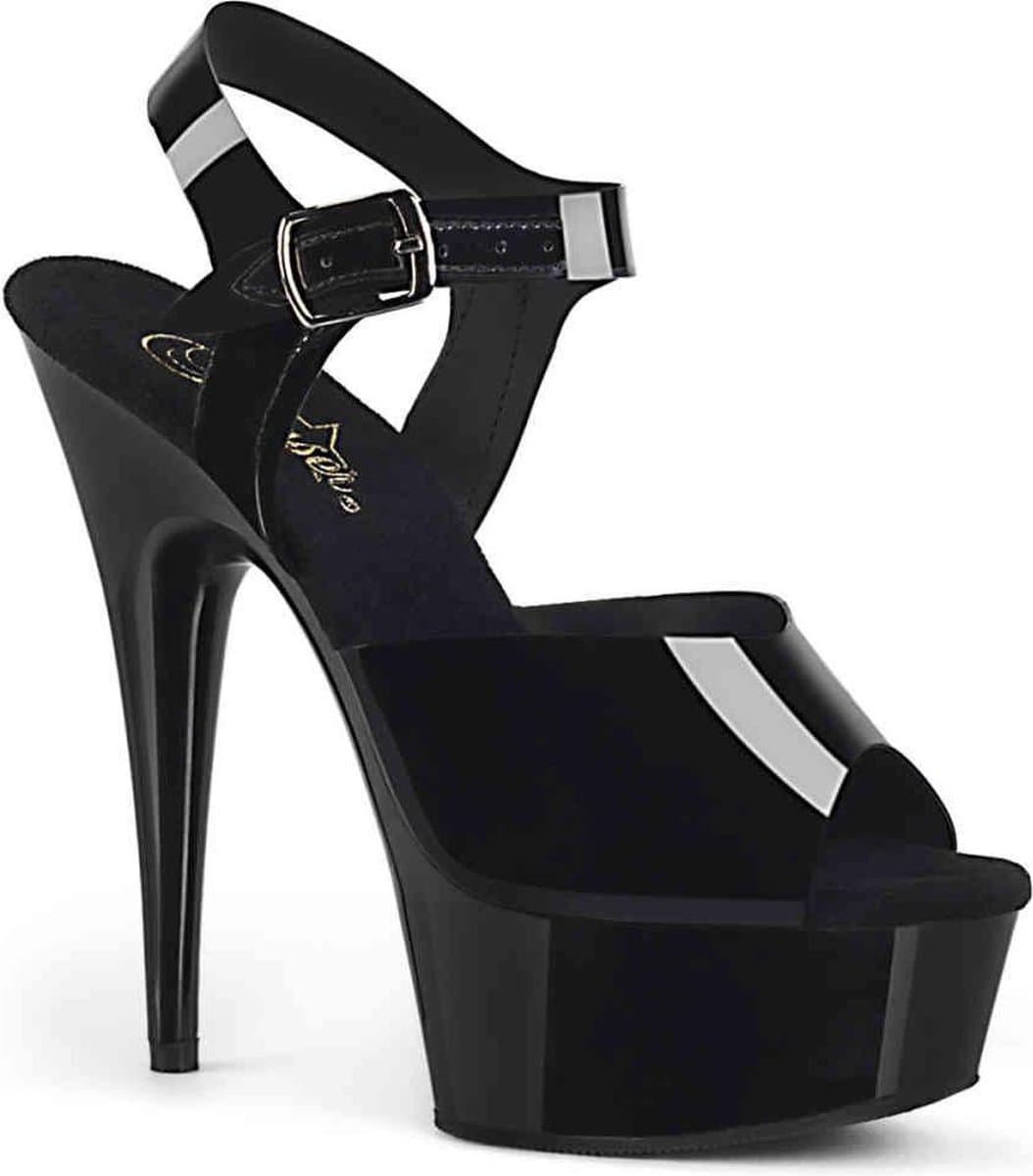 DELIGHT-608N (EU 36 = US 6) 6 Heel, 1 3/4 PF Ankle Strap Sandal — afbeelding 1