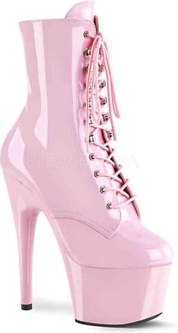 ADORE-1020 - (EU 37 = US 7) - 7 Heel, 2 3/4 PF Lace-Up Ankle Boot, Side Zip — thumbnail 1