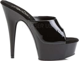 Pleaser - DELIGHT-601 Muiltjes - Paaldans schoenen - 36 Shoes - Zwart — thumbnail 2