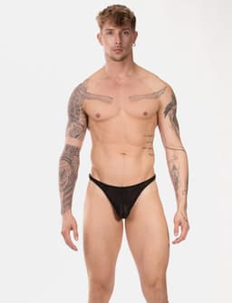 Barcode Berlin Thong Lor Black - MAAT M - Erotisch Heren Ondergoed - String voor Man - Sexy mannen String — thumbnail 3