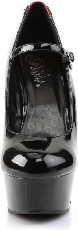 Pleaser - DELIGHT687FH Pumps - US 13 - 44 Shoes - Zwart/Rood — thumbnail 2