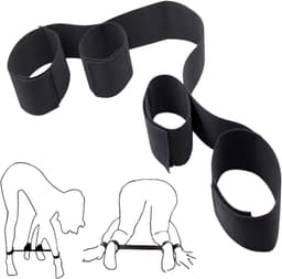 BDSM Bondage Harnas - Zwart, Stevig en Verstelbaar - Handboeien en Enkelbanden - Sexy Lingerie voor Dames en Heren - One Size — thumbnail 1