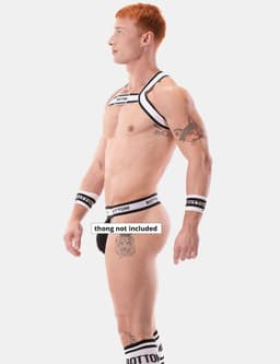 Barcode Berlin Harness BOTTOM White-Black - MAAT L — thumbnail 3