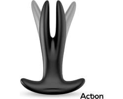ACTION - Pinsy - Verstelbare Anaal Vibrator - Grote Buttplug - Anaal Dildo Groot - Prostaat Vibrator - Vibrator Voor Mannen en Vrouwen - Zwart