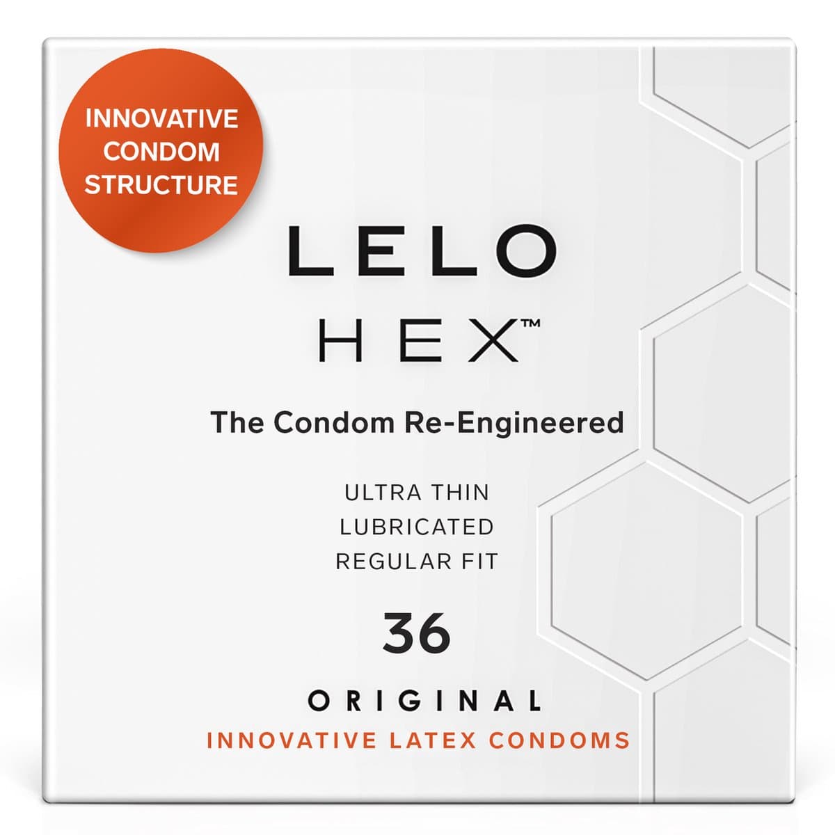 LELO HEX – Ultradun Condooms – Luxe – Glijmiddel – 36-Pack — afbeelding 1