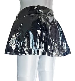 BamBella® - Minirok - S M - LATEX en stof Ultra korte rok - - Sexy Erotische dames fetish kleding - — thumbnail 3