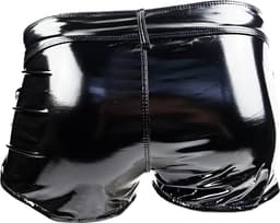 BamBella ® - Boxer short Maat XL Datex Zwart (Latex en stof SM kleding BDSM erotische heren kleding — thumbnail 4
