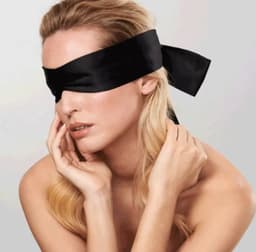 *** Bondage Blinddoek - Zwart - 150 cm x 10 cm - Nylon - Bdsm - Plagen Stout - van Heble® *** — thumbnail 5