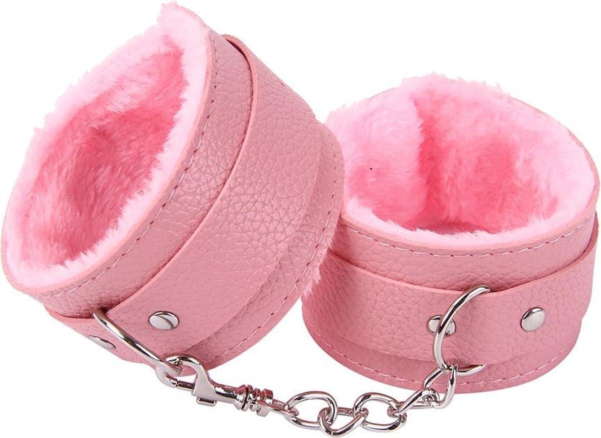 Pluche handboeien | bdsm | beginner | erotische speeltjes | roze — afbeelding 1