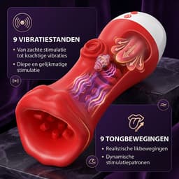 SF Toys Deep Throat Masturbator Man – 13 cm Diepe Kamer – 9 Tongbewegingen – 9 Vibratiestanden – USB Oplaadbaar – IPX6 Waterdicht — thumbnail 5