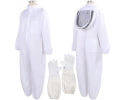Dailygoods- Bijenpak Professioneel - Imkerkostuum - Geventileerde Sluierkap - Handschoenen - Volledig Lichaam - Polyester Katoen - Imkerpak