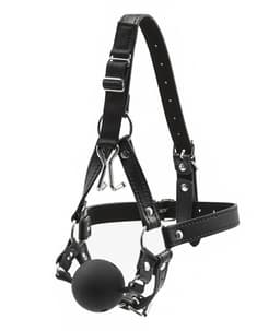 Neushaak Ball Gag Hoofdharnas - Neushaak Ball Gag Hoofdharnas | BDSM Hoofdharnas met Siliconen Gag en Neushaak | Volledig Verstelbaar — thumbnail 3