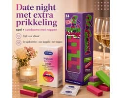 spelletjes voor volwassenen – erotische spelletjes voor koppels – Tower of Pleasure + FiTONE condooms met noppen 12 stuks – date night set