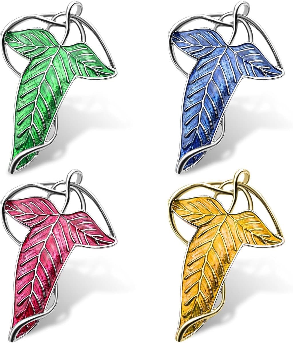 Broches, Leaf Of Lorien reversspeldjes, middeleeuwse broches, damesbroches, gepersonaliseerde broches, vintage kledingdecoratie voor kleding (vier kleuren) — afbeelding 1