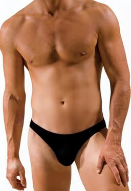 Sexy zwemslip mannen laag model - zwembroek - zwart - maat L/XL — thumbnail 1