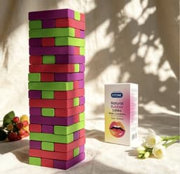 spelletjes voor volwassenen – erotische spelletjes voor koppels – Tower of Pleasure + FiTONE condooms met noppen 12 stuks – date night set — thumbnail 1