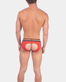 Barcode Berlin Multipack 1x Backless Brief Pride Red + 1x Pride Harness White - MAAT L - Erotisch Heren Ondergoed - Slip voor Man - Sexy mannen Slip — thumbnail 4